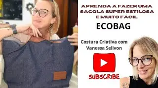 Faça uma sacola linda e rápida - ECOBAG JEANS #ecobag #sacola #shoppingbag