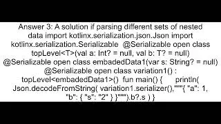 Parse a nested JSON with Kotlinx Serialization