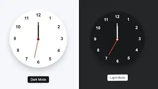 Clock With Dark & Light Mode In JavaScript || Step By Step Tutorial