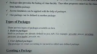 Packages in java 