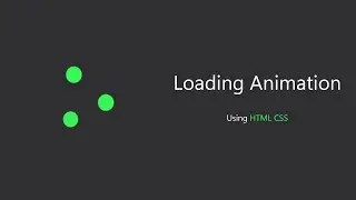 Loading Animation Design using html css