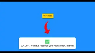 Snackbar Toast Notifications Using HTML,CSS & JS