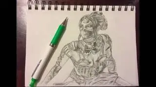 Kitana - Mortal Kombat Drawing