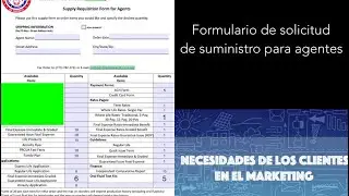 Formulario de solicitud de suministro para agentes #PRCUA