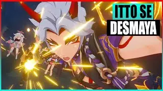 Genshin Impact 2.7 - Itto golpea el muro y se desmaya (escena) | Senderos peligrosos