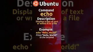 Echo command | Ubuntu Server #ubuntuserver