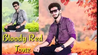 Bloody red tone effect in photo | lightroom bloody red effect add in photo | funtoo class