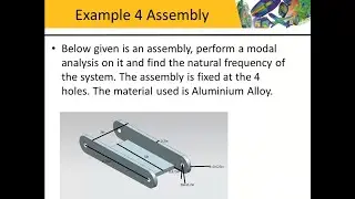 36 Aluminum Alloy assembly, perform a modal analysis on it and find the natural frequ of the system.