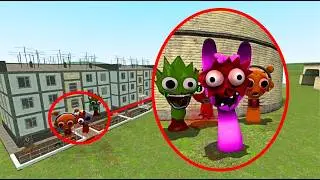 ENCONTRÉ a LOS INCREDIBOX SPRUNKI HORROR  en un HOTEL ABANDONADO | Garry's Mod Sandbox