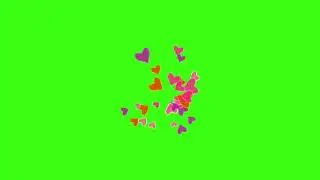 Green screen | Hearts | Video background | Footage | Download | №124