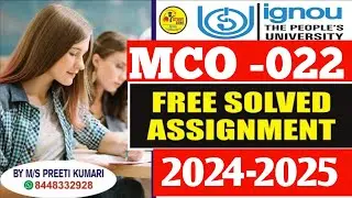 ignou MCO 22 IGNOU Solved Assignment 2024-25 !! mco 22 solved assignment 2024-25  info By Study Zone