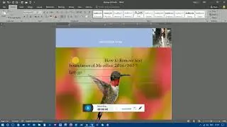 How to add or remove text boundaries MS office 2016