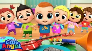 We Learn To Play Instruments |  Little Angel Color Songs & Nursery Rhymes | Learn Colors & Shapes