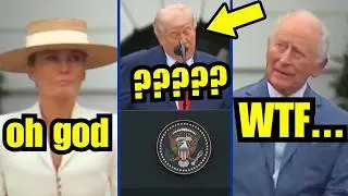 Trump CAN'T SPEAK as King Charles & Melania WATCH IN HORROR
