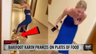 WATCH: Barefoot Karen Plays Hopscotch On People's Food 