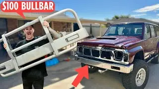Turning $100 Marketplace BULL BAR Into a CUSTOM BAR... (FACTORY BUMPER STYLE)