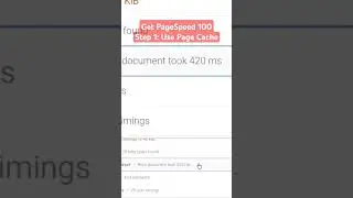 (step 1) Use page cache to get PageSpeed 100 in WordPress 