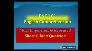 Eng101 Most Important and Repeated Question / Midterm Preparation  / Past paper