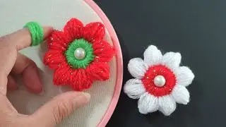 Amazing Woolen Flower Making with Finger at Home - Diy Flower Making Ideas | amazing sewing trick