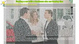 How to : Buying a car with a business ein: car buying tips