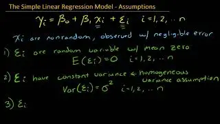 Simple Linear Regression Description Model Assumptions