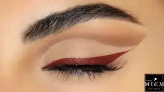 كت كريس مع ايلاينر احمر | CUT CREASE WITH RED EYELINER