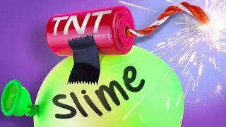 Making SLIME with BOMBS 💦 *NOT CLICKBAIT*