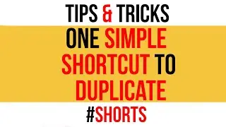 one simple shortcut to duplicate in photoshop - Tips & Tricks #shorts