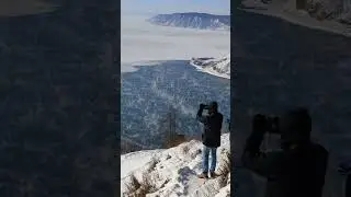 frozen lake and frozen river