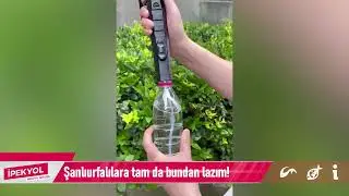 Yaz sıcağında serinlik: Şanlıurfalılara tam da bu serinleten şemsiyelerden lazım!