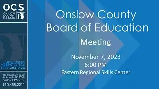 OCS Board of Education Meeting - NOVEMBER 7, 2023 - 6 PM