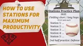 Tips for Using Stations in Youth Baseball Practice // Achieve Maximum Productivity with Your Team!
