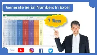 Serial Number In excel with 7 Ways | Advance Automatic Serial Number in Excel | SN. NO in excel  😀