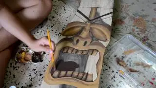 Pintura de verano Hawaii Tiki/KM-7