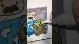ZOMBIE Adventure Time JAKE and FINN!? 🧟🤯👀 #art #artshorts #adventuretime #shorts