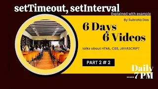 settimeout setinterval and clearinterval understand with examples in english