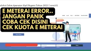 Cara Cek E Meterai Error atau sudah terpakai || Cek kuota e meterai biar gak hilang
