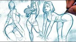 Life Drawing Session 1 (Guided) || 5  Minute Poses