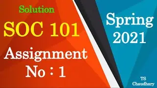 SOC 101 Assignment No 1 Solution Spring 2021