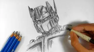 How to draw Optimus Prime with pencil / Transformers rise of the beasts