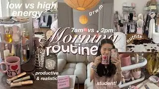 7AM REAL *school* MORNING ROUTINE ♡ productive & realistic GRWM, uni 2026 (7AM VS 1PM... LMAO)