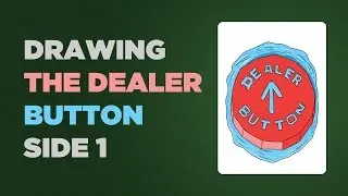Drawing Side 1 of my dealer button card for Video Day 260