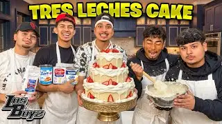 LOS BOYZ TRY MAKING A TRES LECHES CAKE!! *Gets Messy*