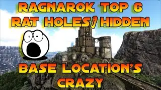 Top 6 Rat Holes/Hidden Base Location's | Ark Ragnarok