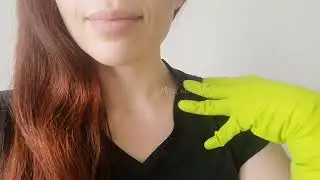 ASMR Miss Latex Gloves 💛🧤💚🧤