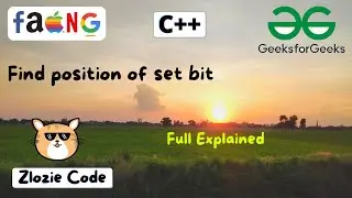Find position of set bit C++ || GFG Problem in CPP 