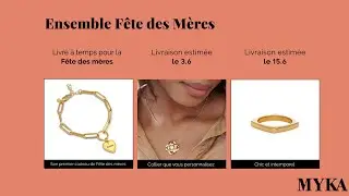 Ensemble Fête des Mères -Collier Éternel Gravé Plaqué Or - 3 Bijoux