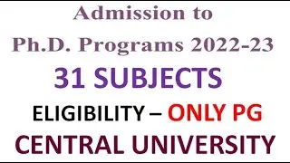 PhD Admission Notification in Govt. University | Only PG | UGC NET Exempt Written Test