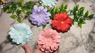 Colorful paper easy flower making/how to make easy flowers out of paper