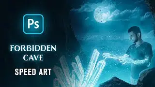 How to create a Forbidden Cave in Photoshop - Speed Art